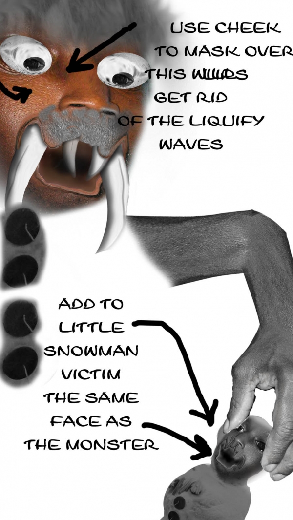 Creation of Abominibullminiumium  Snowman: Step 7